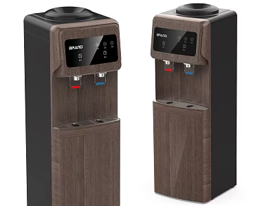Modern Daily Use Electrical Appliances Water Dispensers With Brown Black Design And Vertical Style 3d model