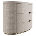 Elegant Modern Bedside Tables With Fabric Drawers Brass Handles And Neutral Tones Interior Design