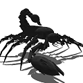 Black Electric Toy Scorpion With Realistic Pincers Tail And Red Eyes