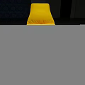 Yellow Modern Sofa And Coffee Table Set With Black Trim For Living Room Interior