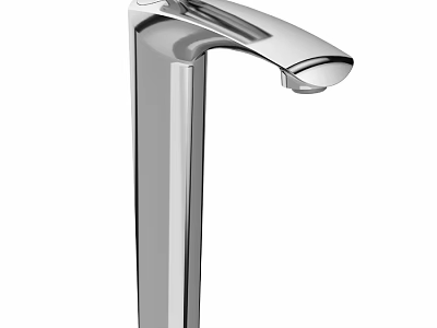 Modern Stainless Steel Bathroom Faucet With Sleek Design And Chrome Finish 3d model