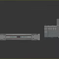 Industrial Machinery Production Line With Conveyor System Internal Colored Components And Control Module
