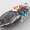 LEGO toy building blocks spaceship transport ship 3d model
