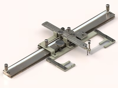 High Precision Metal Hardware Tool With Guide Rails And Fixtures 3d model