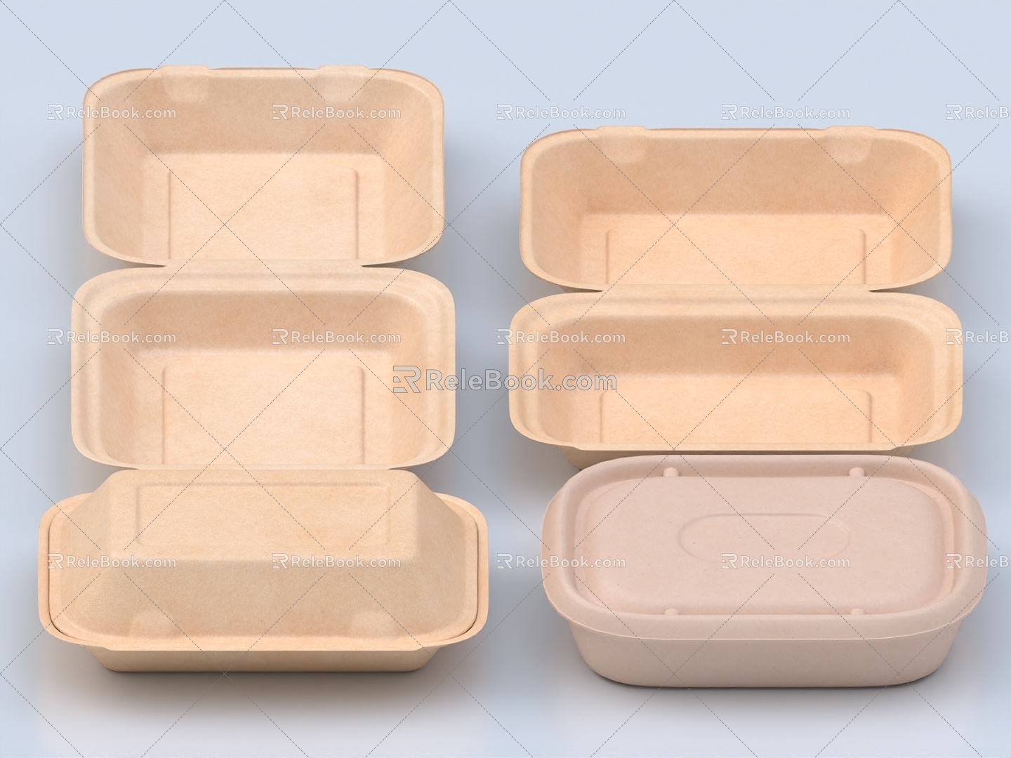 Lunch Box Lunch Box Disposable Lunch Box Take-away Box Food Box 3d model