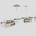 Tensile Membrane Structures For Modern Outdoor Architectural Design With Steel Supports