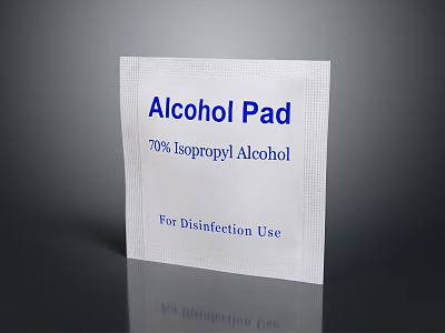 Disposable Alcohol Pad With 70 Isopropyl Alcohol For Disinfection Use 3d model