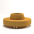 Modern shaped sofa combination 3d model