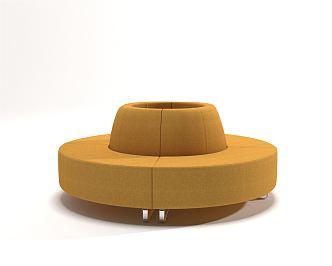 Modern shaped sofa combination 3d model