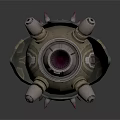 Industrial Mechanical Device With Spiked Armored Shell Dual Pipes And Nozzles