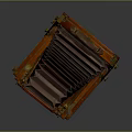 Vintage Folding Camera Electronic Appliance With Retro Wooden Body And Bellows Structure