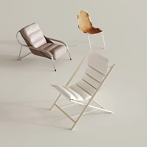 Modern Leisure Chair Recliner Outdoor Reclining Chair Folding Chair 3d model