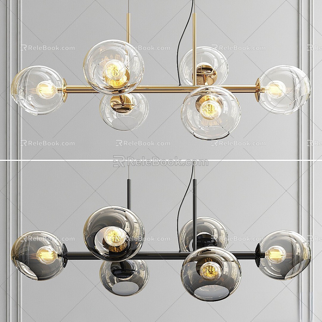 chandelier staggered lamp glass ball chandelier model