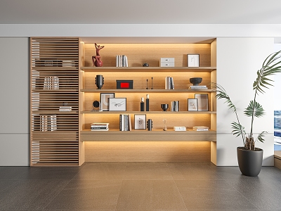 Modern Bookcase Decorative Cabinet model