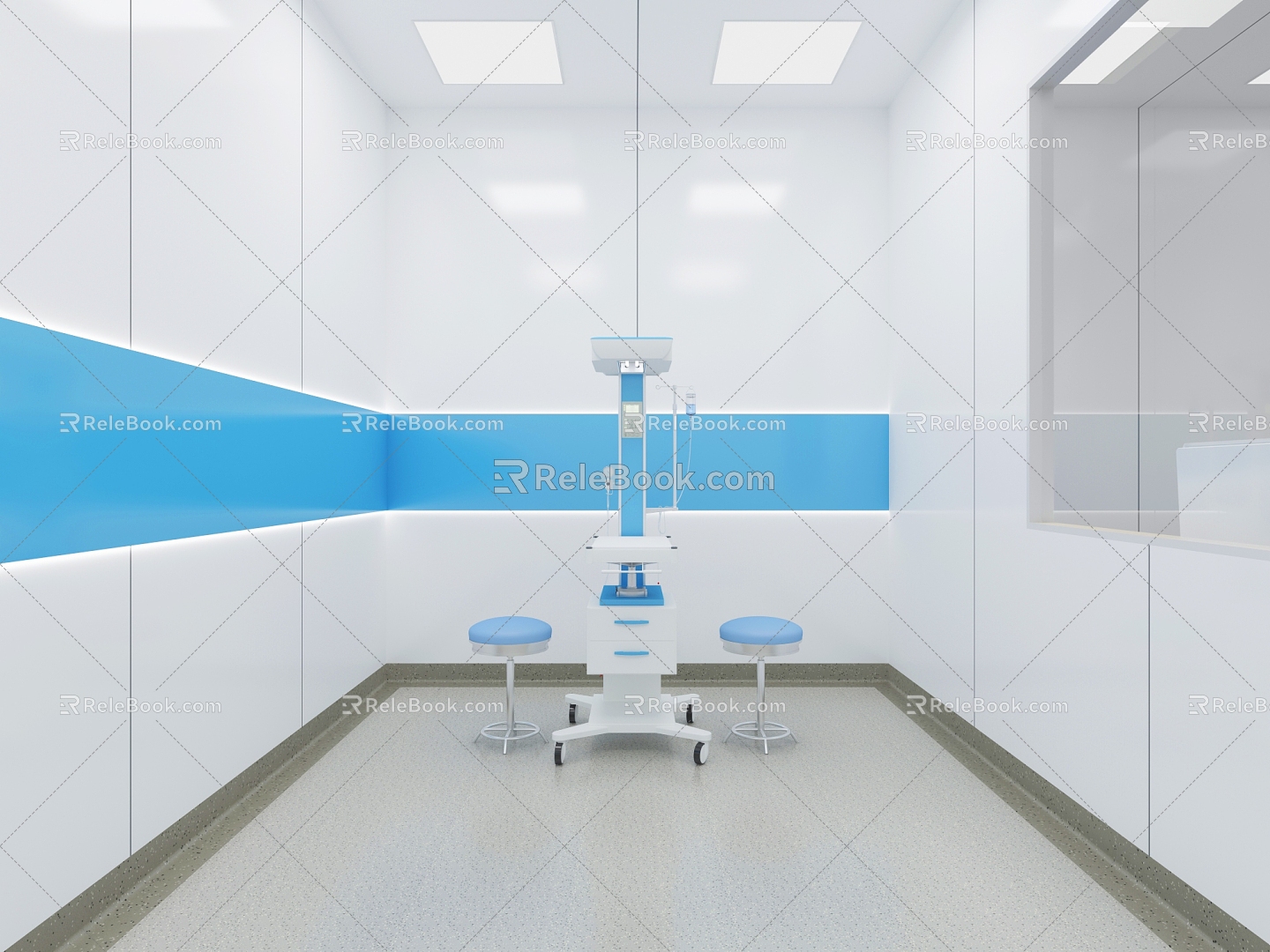 Modern Operating Room Oral Operation Room 3d model