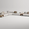 Modern corner sofa multiplayer corner sofa 3d model