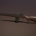 Classic Vintage Rifle with Wooden Stock and Metal Components in Detailed Side View