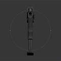 Modern Tactical Weapon With Black Body Metal Rail And Magazine Design