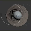 Aerospace Engine Turbine Structure With Precision Metal Components and Internal Design