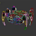 Robot Spider Robot Mecha Spider Science Fiction Spider Mechanical Spider Battery Spider Tower Defense 3d model