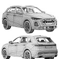 Audi Modern Sporty SUV Exterior Design With Sleek Body Lines Alloy Wheels And Front Grille