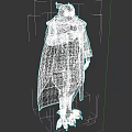 Owl Themed Armored Game Movie Character With Cloak And Golden Accents