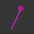 Ancient Metal Weapon With Lobed Head And Carved Long Handle Design