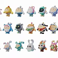 Cute Cartoon Charms With Various Animal Character Designs For Decoration And Collection