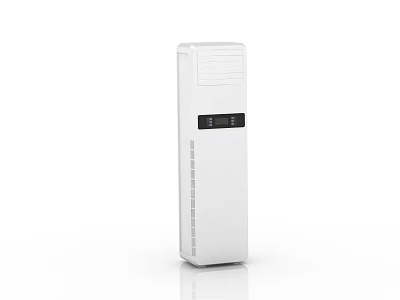 Modern White Vertical Air Conditioner With Digital Display And Sleek Design For Home Use 3d model
