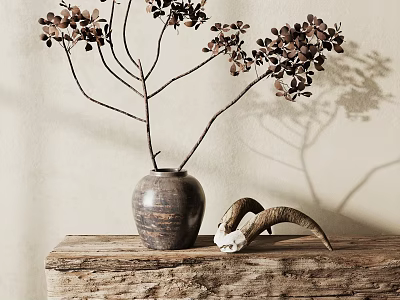 Quiet Vase Flora Ornaments 3d model