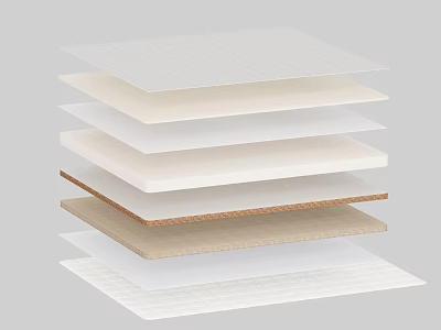High Quality Layered Mattress Construction With Supportive Foam And Comfort Layers 3d model