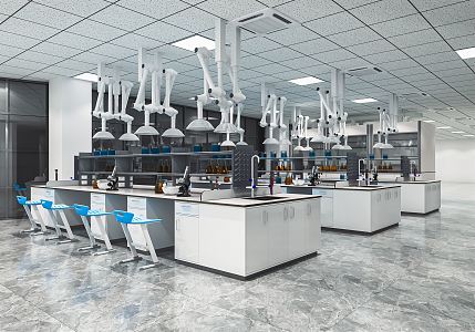 Modern Laboratory Chemistry Laboratory Cabinet Laboratory Equipment Office Desk Chair Office Cabinet Chemical Instruments 3d model