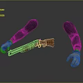 Tactical Shotgun With Black Arm Guards And Brown Gloves In Hands