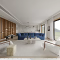 Minimalist Sofa And Coffee Table Set With Tasteful Ceramic Decorations For Cozy Bright Living Room