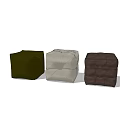 Stylish Sofa Stools In Green Beige And Dark Brown Colors For Living Room