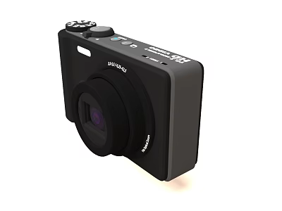 Black Polaroid Digital Camera With Compact Design And Lens Features 3d model