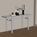 Modern poliform Table Side Table End View Entrance Table Lamp 3d model