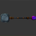 Hardware Tool Hammer With Blue Transparent Head Orange Handle Purple Top And SML Logo