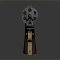 Vintage Revolver Weapon With Wooden Grip And Metal Barrel Classic Design