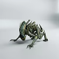 Sci Fi Alien Creature Character With Sharp Claws Sleek Exoskeleton And Aggressive Stance 3d model