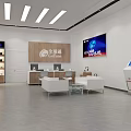 China Mobile Digital Store Front With Display Windows And Digital Products 3d model
