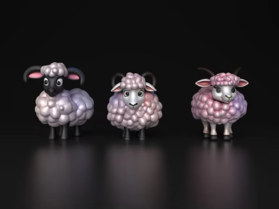 Colorful Reptile Figurines With Shiny Scales And Horns On Black Background 3d model Colorful Reptile Figurines With Shiny Scales And Horns On Black Background 3d model