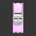 Vintage Pink Convertible Car With Retro Open Top And Classic Body Design