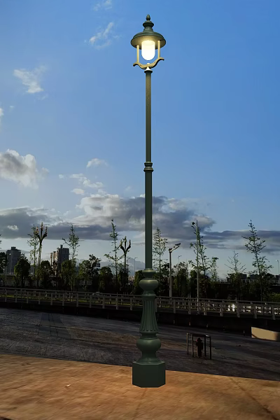 European street lamp 3d model