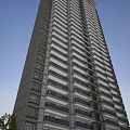Modern High Rise Residential Building Exterior Design With Glass Windows And Balconies