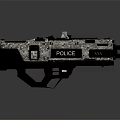 Police Tactical Weapon With Camouflage Design Ergonomic Grip And Scope