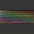 Modern RGB Backlit Mechanical Keyboard With Colorful Rainbow Lighting And Aluminum Frame Design