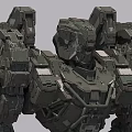 Game Movie Mecha Character Three Angles 3D Design With Armored Structure