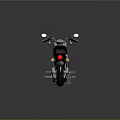 Black Cruiser Motorcycle With Classic Design Chrome Details Wide Tires And Leather Seat