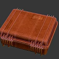 Red Protective Hard Case Design With Textured Shell Latches And Handle 3d model